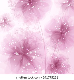 Vector background with pastel flowers