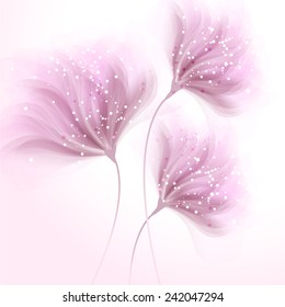 Vector background with pastel flowers