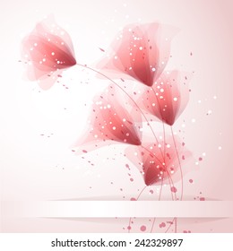 Vector background with pastel flowers