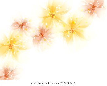 Vector background with pastel flowers