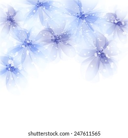 Vector background with pastel flowers