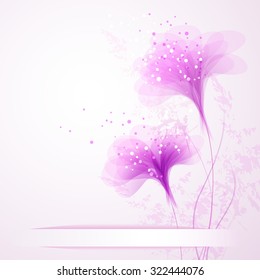 Vector background with pastel flowers