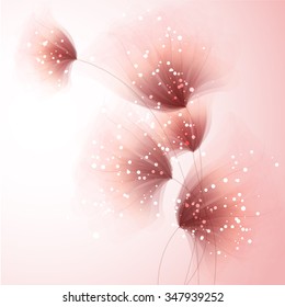Vector background with pastel flowers