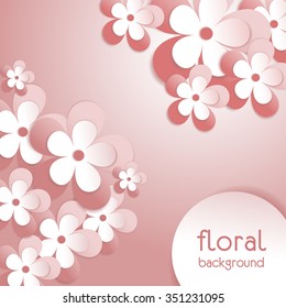 Vector background with pastel flowers