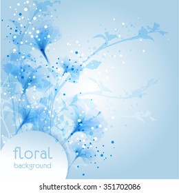 Vector background with pastel flowers