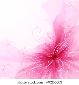 Vector background with pastel flowers.