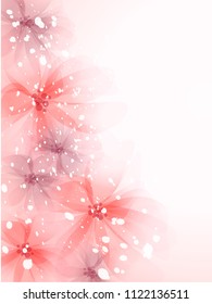 Vector background with pastel flowers. EPS 10. Contains transparent objects.