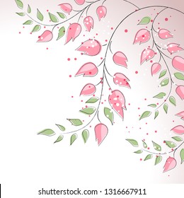 Vector background with pastel flowers. EPS 10. 