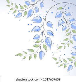 Vector background with pastel flowers. EPS 10. 