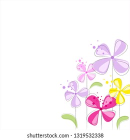 Vector background with pastel flowers. EPS 10. 