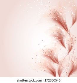 Vector background with pastel flowers. EPS 10.
