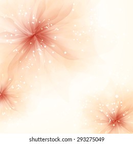Fondo vectorial con flores pastel. EPS 10. Contiene objetos transparentes.