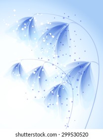 Vector background with pastel flowers. EPS 10. Contains transparent objects.