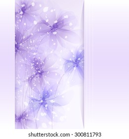 Vector background with pastel flowers. EPS 10. Contains transparent objects.