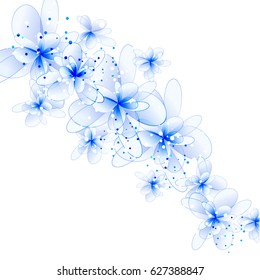 Vector background with pastel flowers. EPS 10. Contains transparent objects.