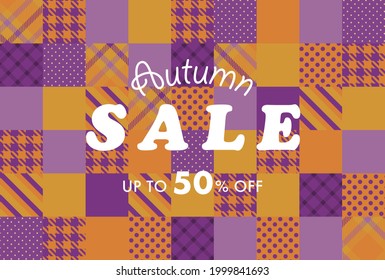 vector background with patchwork patterns for banners, cards, flyers, social media wallpapers, etc.