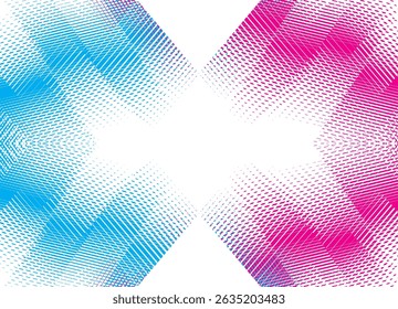 Vector background with a pattern of abstract broken lines of blue and purple colors on a white background. Modern Design Element. Light, neon. For covers, advertising, posters, social networks