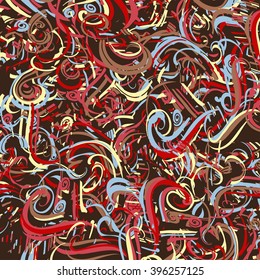 Vector background pattern, with circles, strokes and splashes.