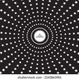 Vector background pattern design, white star grid pattern design on black, disco ball with lights