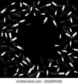 Vector Background Pattern. Element of design. Color pencils on a black  background