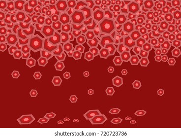 Vector Background Pattern. Element of design. Colored polygons on a red background