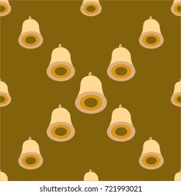 Vector Background Pattern. Element of design. Orange bells on a brown background