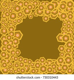 Vector Background Pattern. Element of design.  Colored polygons on a Orange background