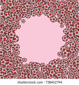 Vector Background Pattern. Element of design. Colored balls on a pink background