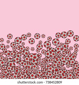 Vector Background Pattern. Element of design. Colored balls on a pink background