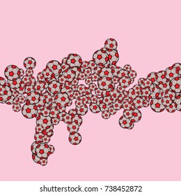 Vector Background Pattern. Element of design. Colored balls on a pink background