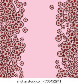 Vector Background Pattern. Element of design. Colored balls on a pink background