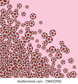 Vector Background Pattern. Element of design. Colored balls on a pink background
