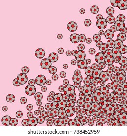 Vector Background Pattern. Element of design. Colored balls on a pink background