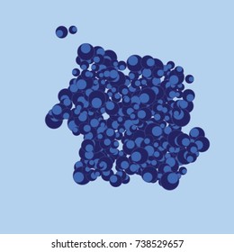 Vector Background Pattern. Element of design. Colored circles on a blue background