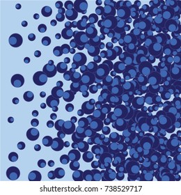 Vector Background Pattern. Element of design. Colored circles on a blue background