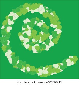 Vector Background Pattern. Element of design. Colored hearts on a green background