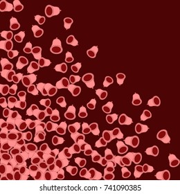 Vector Background Pattern. Element of design. Pink bells on a red background