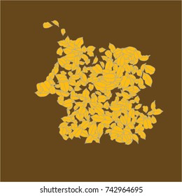 Vector Background Pattern. Element of design. Lips on a brown background