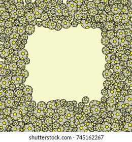 Vector Background Pattern. Element of design. Colored balls on a yellow background