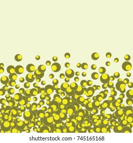 Vector Background Pattern. Element of design. Colored circles on a yellow background