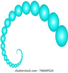Vector Background Pattern. Element of design. Blue circles on a white background