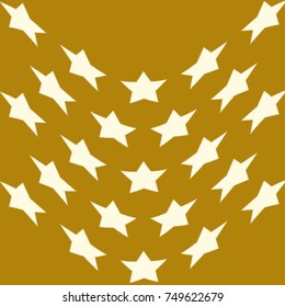 Vector Background Pattern. Element of design .Beige stars on an orange background
