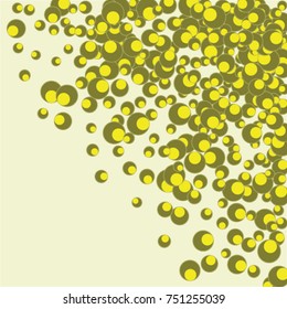 Vector Background Pattern. Element of design. Colored circles on a yellow background