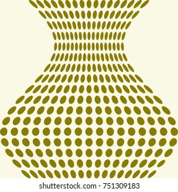 Vector Background Pattern. Element of design. Gold circles on a white background