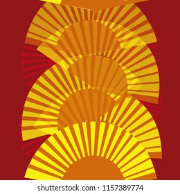 Vector background, a pattern with fans on a claret background.
