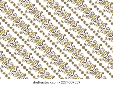 Vector background pattern in gold color can be used for wall decoration in the house or others
