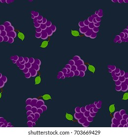 Vector background pattern with grapes.