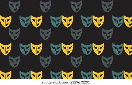 Vector Background Pattern Mask with three colors