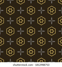 Vector background pattern. Modern elegant texture. Square background for wallpaper design. Gold and black colors