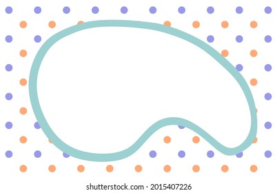 vector background pattern of purple and orange polka dots on a white background, suitable for wall decoration or wallpaper, for motivation quote templates